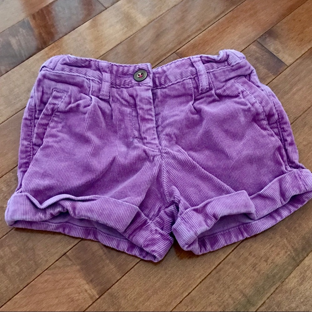 Lavender corduroy shorts